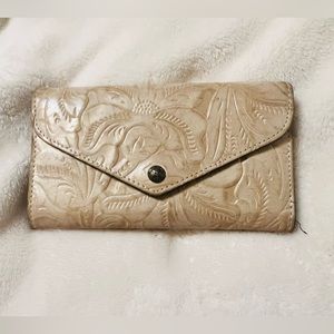 Patricia Nash Cori Leather Envelope Wallet - tooled Leather